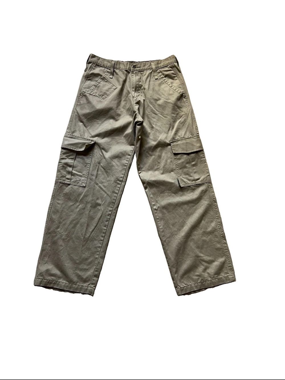 VTG Levi's Silvertab Men's Tan Utility Cargo Wide Leg Baggy Pants Size 30 90s